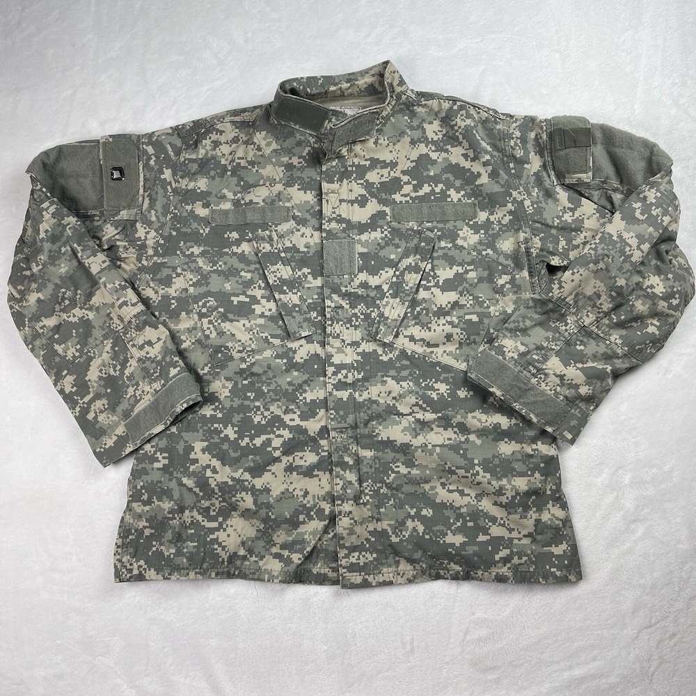 Vintage Military Jacket‎ Men's Large Digital Camo Cold Weather Field Woodland